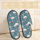 thumbnail image 2 of Fotbe Flamingo Pantuflas Peludas para Mujer con Estampado, Zapatillas de Peluche, Zapatos de Invierno para Casa, Uso Interior y Exterior-Medium, 2 of 8