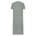 thumbnail image 5 of Tnhcen Women's Zip Up Robe Long Length Pajama Dress Polka Dot Print Cozy Fleece Loungewear with Pockets Soft Sleepwear S-2XL Gray, 5 of 7