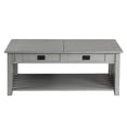 thumbnail image 2 of Clairemont Hidden Lift Shelf Solid Wood Coffee Table, Antique Gray, 2 of 8