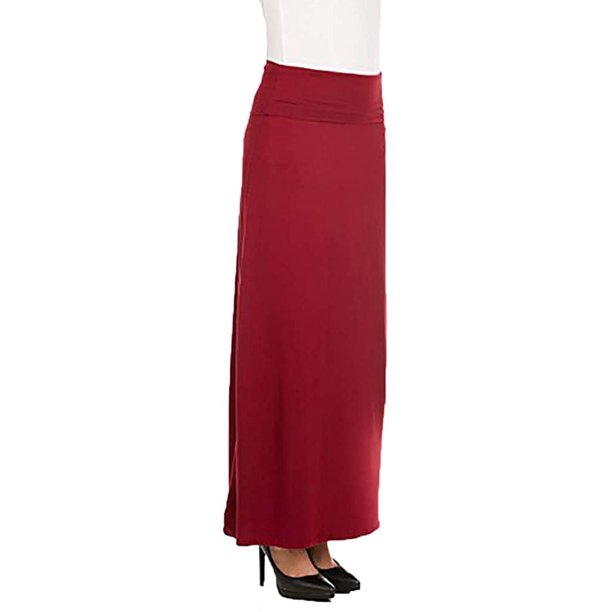 X America Maxi Skirt for Women Foldover Long Skirt Junior and Plus Size Skirts for Women