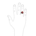 thumbnail image 3 of Bling Jewelry Mens Mens Western Biker Oval Gemstone Statement Signet Claw Ring Silver, 3 of 6