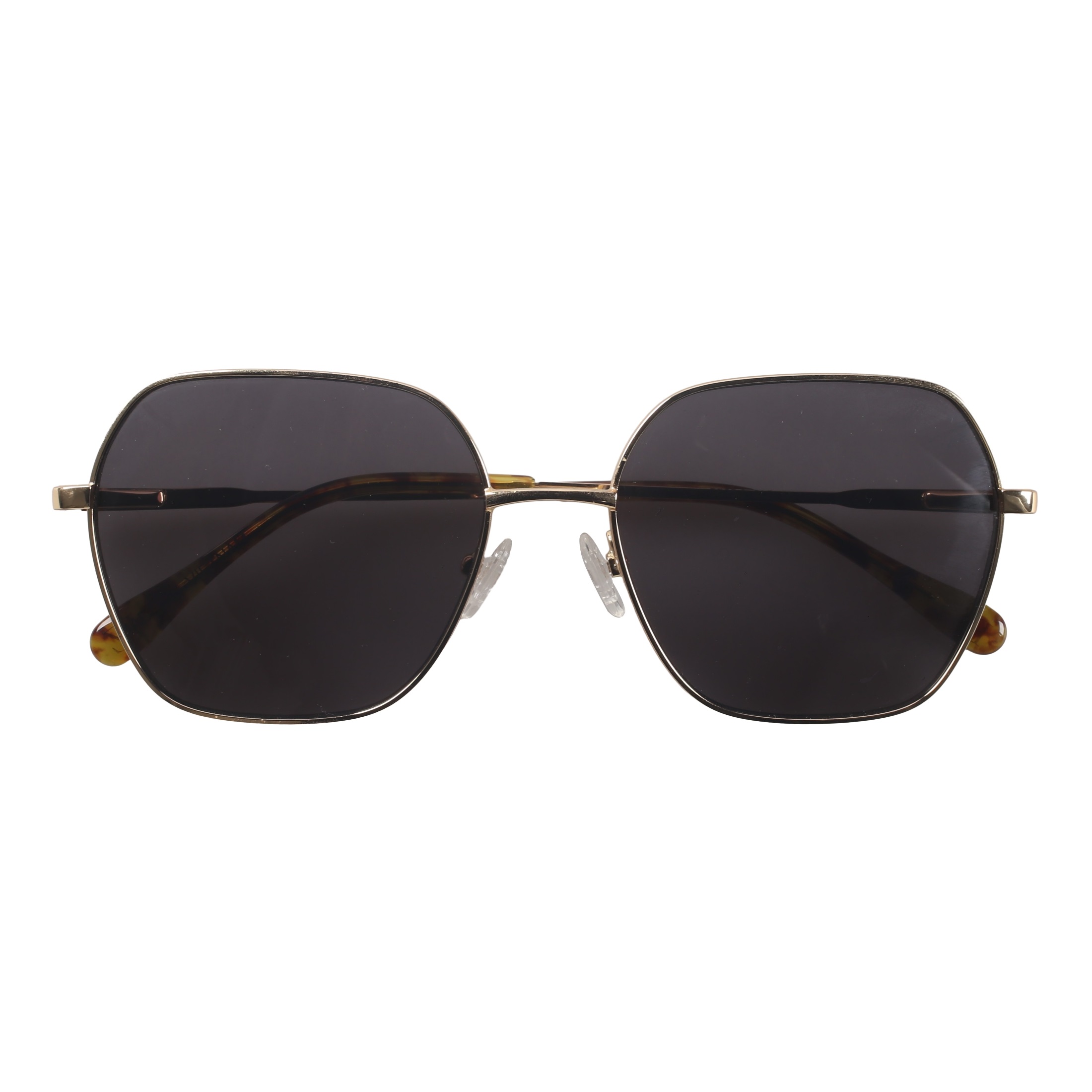 Women HS24 Gold Rush Sunglasses with Case in Full Rim Hexagon Frame