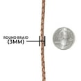thumbnail image 3 of Craft County Round Braided Leather Crafting Cord - 3mm or 5mm Diameter for DIY Jewelry Making and More, 3 of 4