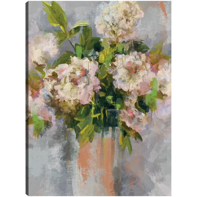 Cuadro Decorativo - Floral Moderno I Coral Jr Impresión en canvas, estrechado.