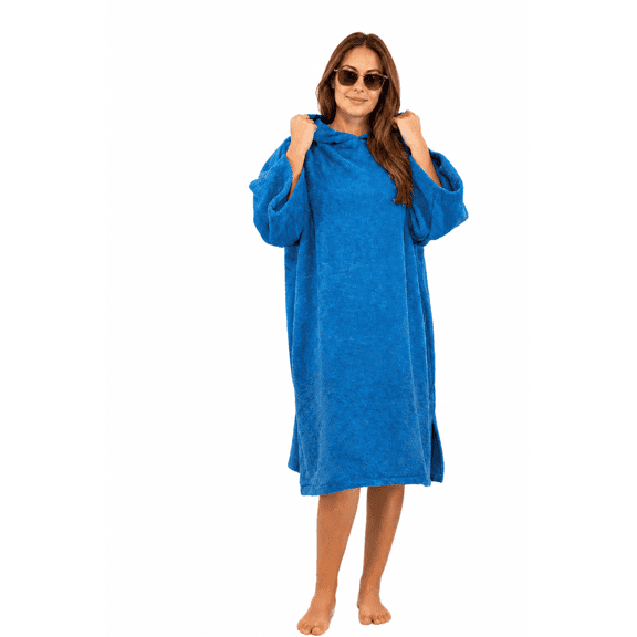 ALLEN & MATE 100% Cotton Hooded Surf Poncho Changing Robe - Quick Absorbent Changing Towel with Pocket for Surfing Men Women