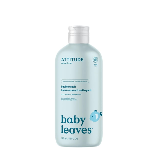 Gel de baño Bubble ATTITUDE para bebé Good Night, 473 ml