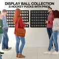 thumbnail image 3 of PENNZONI Baseball & Hockey Puck Display Case,Clear Acrylic Box, Holds 60 Balls, Glossy Oak, 3 of 11