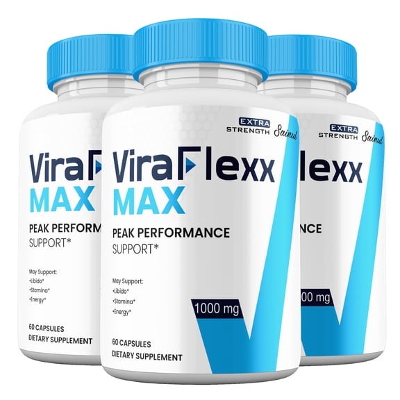 (3 Pack) ViraFlexx Max for Him, Advanced Formula Capsules, All-Natural Maximum Strength, Vira Flexx Pills Supplement