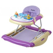 Dream On Me 2 in 1 Crossover Musical Walker and Rocker, Yellow/Purple