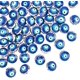 thumbnail image 1 of 40~50 cuentas redondas planas de 10 mm con forma de ojo azul, hechas a mano, esmaltadas para pulseras, collares y joyas. Agujero: 1,2 mm., 1 of 9