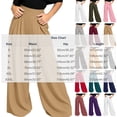 thumbnail image 3 of BRELIL Women Plus Size Wide Leg High Waisted Flowy Trousers with Pockets Casual Loose Long Palazzo Pants Baggy Dressy Fall Winter Outfits, Wine 3XL, 3 of 6