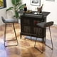 thumbnail image 3 of Mueble de Bar Costway Armario de Metal Negro 4 Niveles con 2 Estantes para Vino y 6 Soportes para Copas, 3 of 9