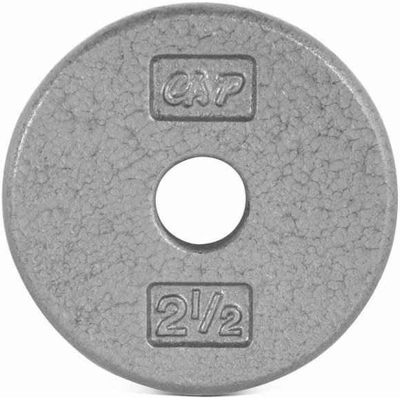 CAP Barbell Standard 1-Inch Cast Iron Weight Plate, 5 lb, Single, Grey