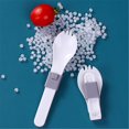 thumbnail image 7 of quenelle spoon Portable Folding Tableware Set Spoon and Fork for Camping Travel and Other Outdoor Activities Folding Camping Spoon 5pcs, 7 of 7