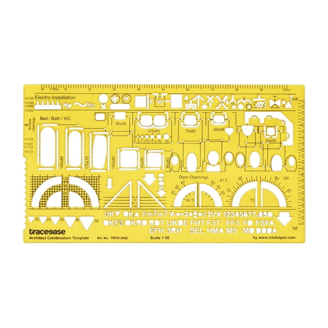 Traceease House Plan,Interior Design & Furniture Templates for Kitchen/Bed/Dining Room-Drafting Tools-Architecture Combination Stencils