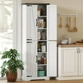 thumbnail image 2 of HOMCOM 72" Pantry Cabinet, Kitchen Storage Cabinet for Dining Room, White, 2 of 10