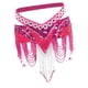 thumbnail image 1 of Falda de práctica para danza del vientre con borlas y cuentas para mujer Rosa roja, 1 of 9