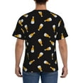 thumbnail image 3 of Vsdgher Beer Print Men's Dry Fit Mesh Athletic Shirts Moisture Wicking Tennis T-Shirt Tops, 3 of 9