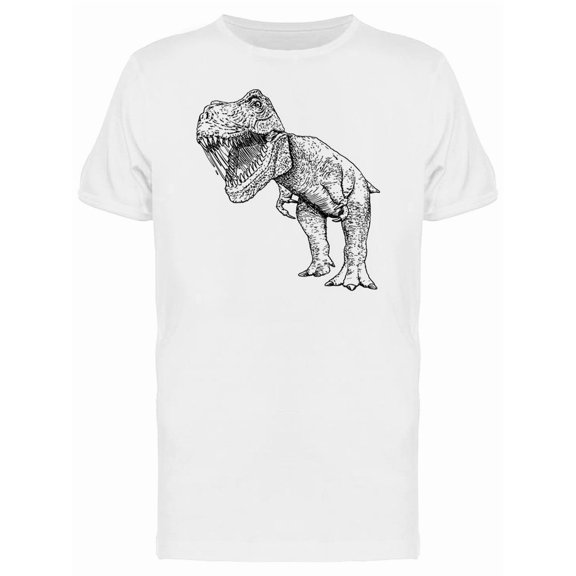 B&W Menacing Dinosaur Tee Men's -Image by Shutterstock