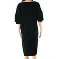 thumbnail image 2 of Ralph Lauren Womens Pranang Bell Sweater Dress, Black, Large, 2 of 3