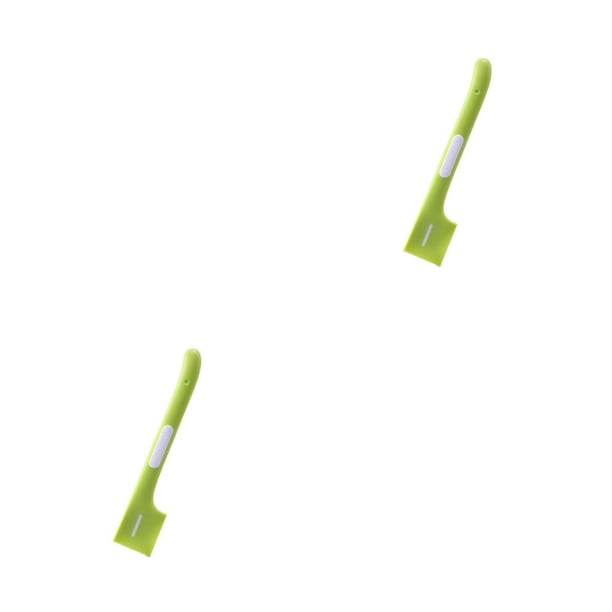 Greeniant ABS TPR Pet Can Cuchara Reemplazo Reutilizable Portátil Ergonómico Mango Ángulo Comida Snack Scoop Accesorios Verde 2piezas
