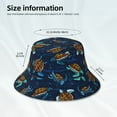 thumbnail image 2 of Kll Sea Turtles Swimming Bucket Hat for Women Men Packable Travel Beach Sun Hat Outdoor Rave Accessories Reflective Fisherman Cap, 2 of 6