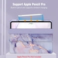thumbnail image 3 of Fintie Hybrid Slim Case for iPad Pro 13-inch (M5) 2025 / (M4) 2024, Shockproof Cover with Clear Back Shell & Pencil Holder, Lilac Marble, 3 of 10
