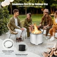 thumbnail image 6 of Costway 18.5'' Smokeless Fire Pit 304 Stainless Steel Stove Bonfire with Waterproof Cover, 6 of 10