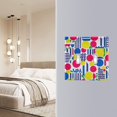 thumbnail image 4 of Yayeee Toggle Light Switch Wall Plate 2-Gang 4.56"x4.48" Decorative Outlet Cover, Red Retro Shapes, 4 of 7