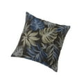 thumbnail image 2 of Contemporary Style Leaf Designed Set of 2 Throw Pillows Navy Blue, 2 of 2