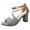 Gray, variant on OAVQHLG3B Wedge Sandals for Women New Buckle Strap Chunky Heel Sandals Women's High Heels Beaded Fish Mouth Women's Sandals