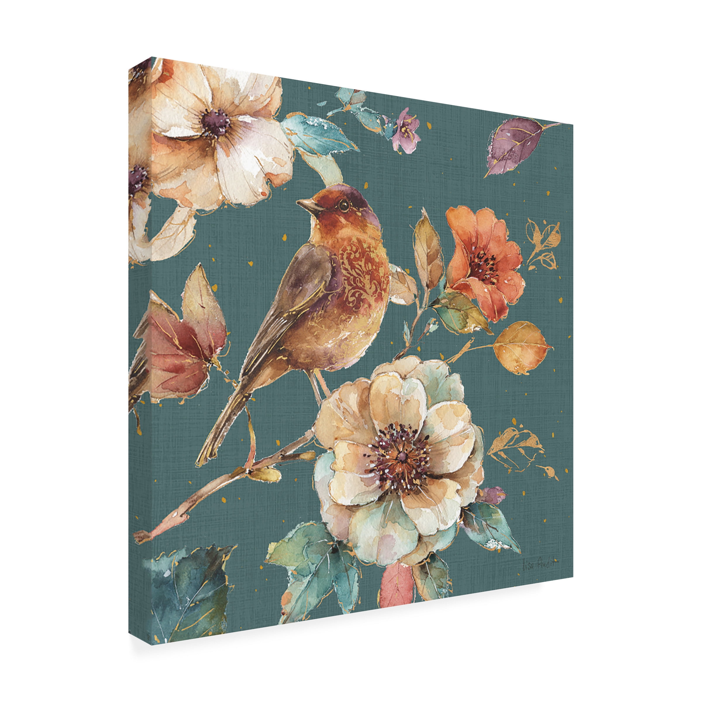Trademark Fine Art "Spiced Nature XVI Teal WAL" Canvas Art by Lisa Audit