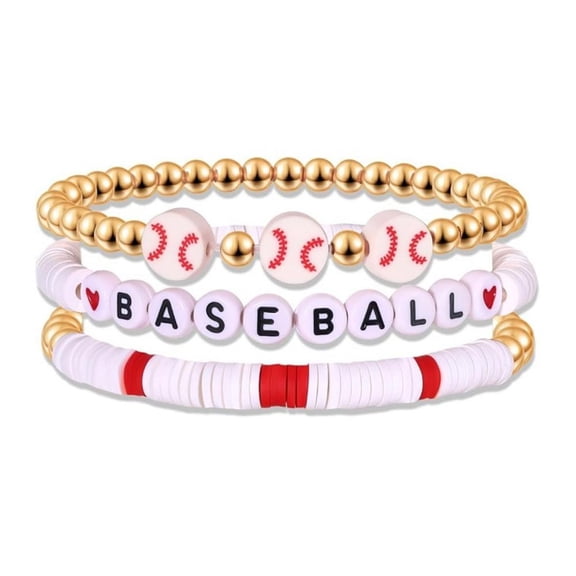 Game Day Bracelets for Football Baseball Basketball Soccer Heishi Beaded Bracelets Game Day Outfits Accessories Sport Jewelry Party Favors Gifts