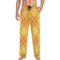 thumbnail image 4 of National Tartan Yellow Ghost Pajama Pants, Men's Lounge Pants Light with Drawstring and Pockets, Christmas New Year Birthday Father's Day Gifts, Medium, 4 of 7