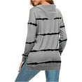 thumbnail image 2 of Aayomet Zip Up Hoodie Sweatshirts Long Zip Hoodie Full Womens Sleeve Coat Striped Lightweight Crewneck Sweatshirts Gray,S-5XL, 2 of 5