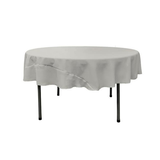 TCpop72R-GrayLgtP41 Polyester Poplin Tablecloth, Light Gray - 72 in. Round