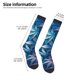 thumbnail image 2 of Fotbe Red And Blue Leaves Calcetas Divertidas Estampadas para Hombre y Mujer, Calcetas de Algodón hasta la Rodilla para Caminar, Correr, Enfermería y Embarazo, 2 of 6