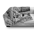 thumbnail image 3 of Black and White Soft Flannel Fleece Blanket, Jaguar Wild Big Cats Theme Feline with Dots Body Fur Jungle Tiger Leopard, Cozy Plush for Indoor and Outdoor Use, 60" x 80", Black White, by Ambesonne, 3 of 6