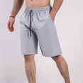 thumbnail image 2 of Besolor Mens Workout Shorts Summer Lightweight Quick Dry Athletic Running Casual Drawstring Elastic Waist Beach Shorts with Pocket(XX-Large,Gray), 2 of 7