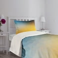 thumbnail image 5 of Ambesonne Yellow and Blue Quilted Bedspread Set 2 Pcs, Polygon Fractal, Twin Size, Slate Blue Marigold, 5 of 6