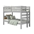 thumbnail image 2 of Bedz King Bunk Beds Twin over Twin Mission Style with End Ladder, Gray, 2 of 9