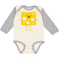 thumbnail image 3 of Inktastic Cute Kawaii Cheese Boys or Girls Long Sleeve Baby Bodysuit, 3 of 5