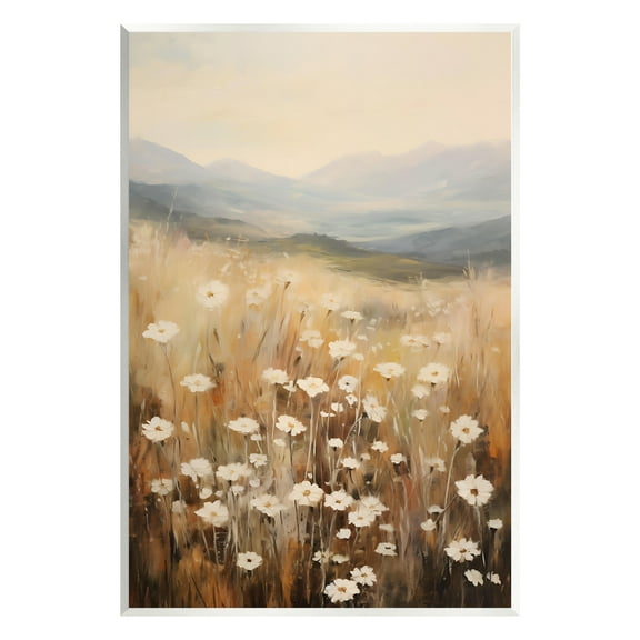Stupell Industries Mountain Valley Meadow Botanical & Floral Painting Unframed Art Print Wall Art, 10 x 15