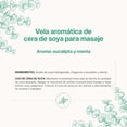 thumbnail image 3 of Vela De Soya Aromática | 600 g | Aroma Eucalipto y Menta | Duración 120 Horas | B Life., 3 of 8