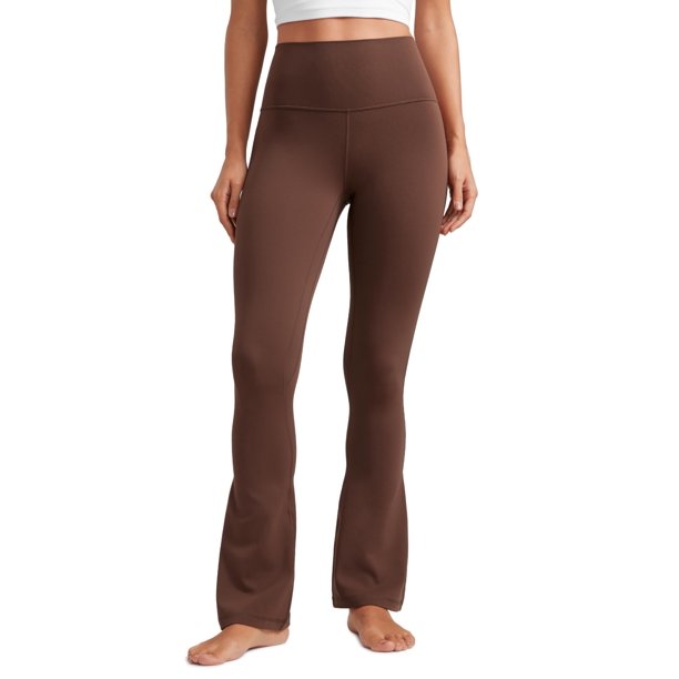 Pantalones CRZ YOGA Butterluxe de Cintura Alta y Pierna Acampanada 76 cm Marrón S