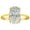 Gold Tone, variant on Solitaire 3Ct Oval Cut Engagement Ring for Women Sterling Silver 8A CZ Ginger Lyne Collection