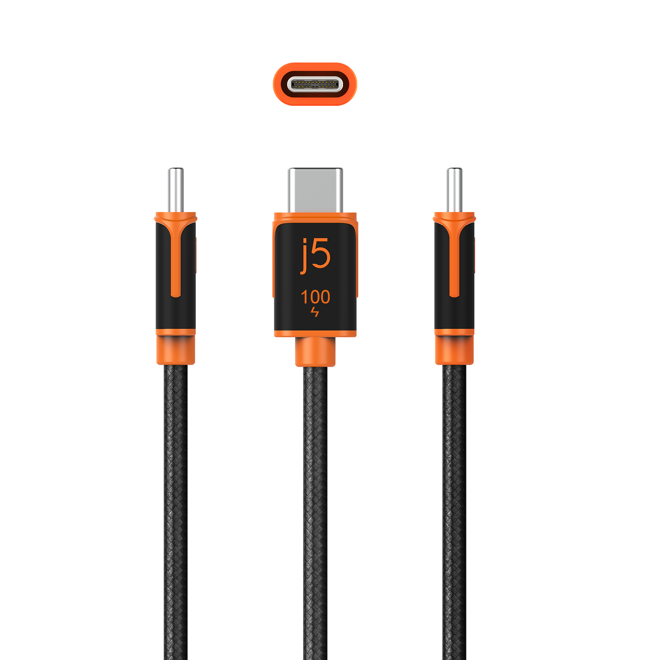 j5create 100W USB-C Sync & Charge Cable, Black photo 5