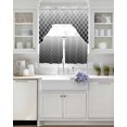 thumbnail image 3 of Black Ombre Stripe Swag Curtains for Living Room/Bedroom Windows, Modern Abstract Art Gradient Striped Kitchen Curtains and Valances Set 36 Inch Length, Light Filtering Swags Valance Curtain Panels, 3 of 5