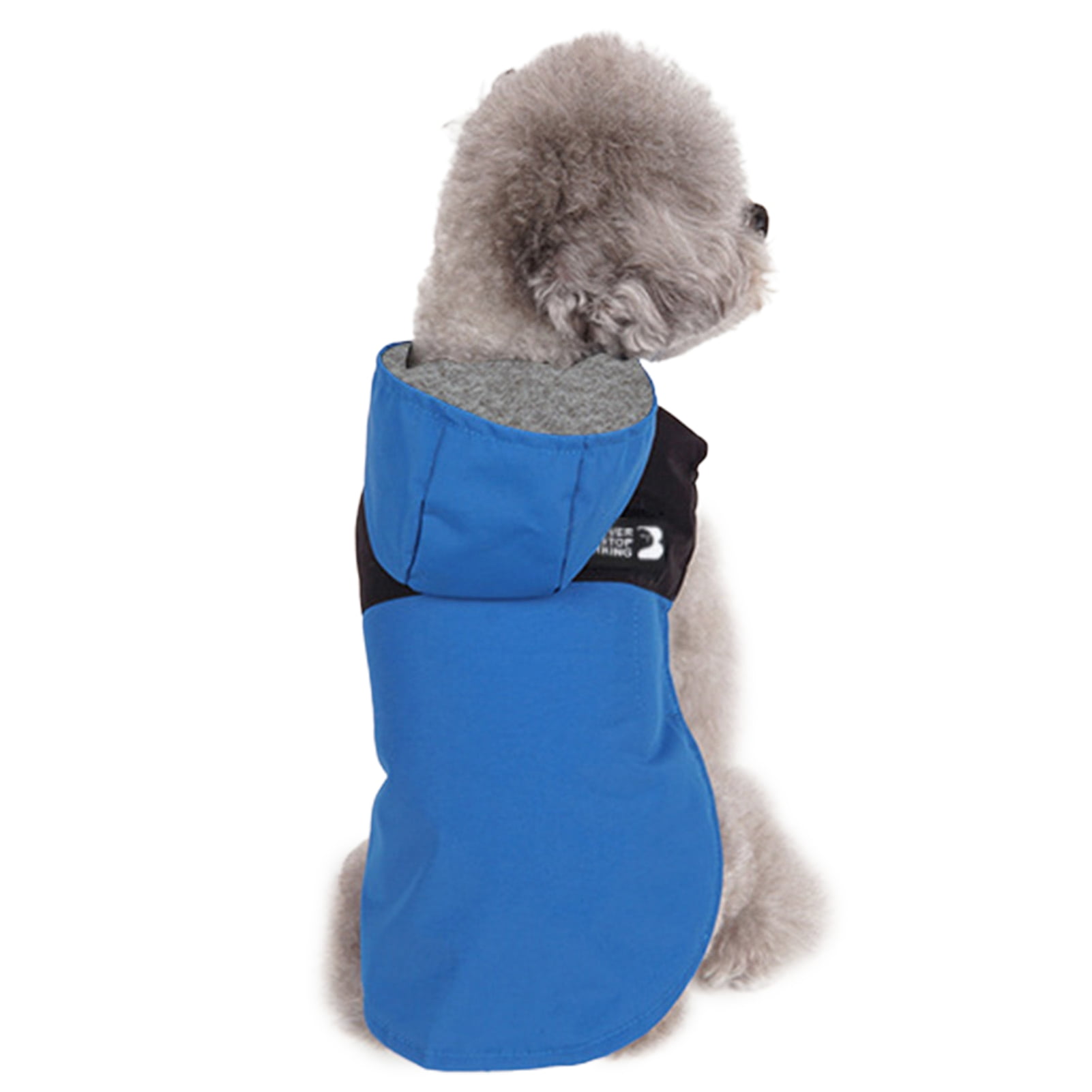 Mosey Practical Pet Rain Cloak Traction Hole for Walking Inner Fleece