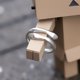 thumbnail image 3 of Creative Love Hug Anillo de plata Moda Unisex Anillo abierto ajustable Joyería Tmvgtek Para estrenar, 3 of 9